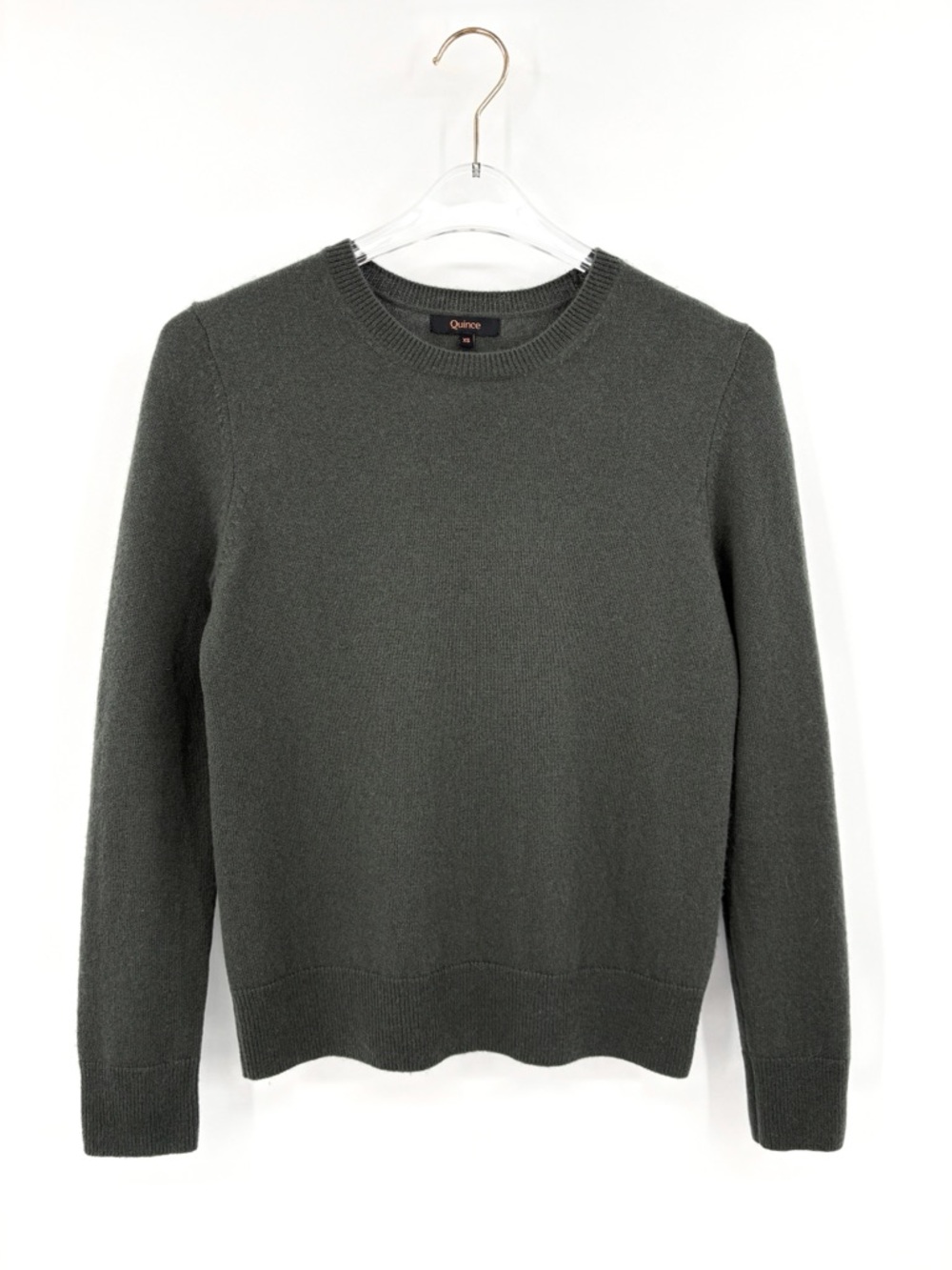 QUINCE Mongolian Cashmere Crewneck Sweater in Moss Green XS - Picture 3 of 8